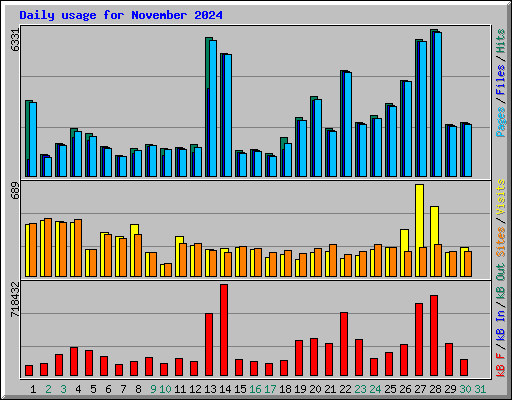 Daily usage for November 2024