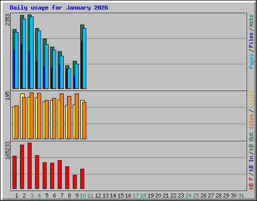 Daily usage for January 2026