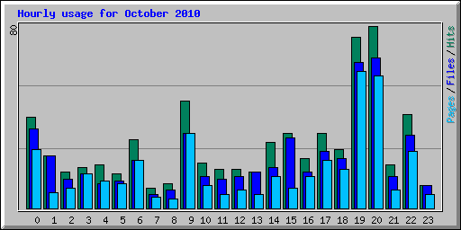 Hourly usage for October 2010