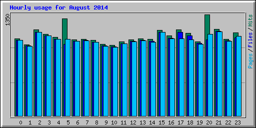 Hourly usage for August 2014