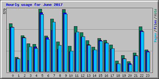 Hourly usage for June 2017