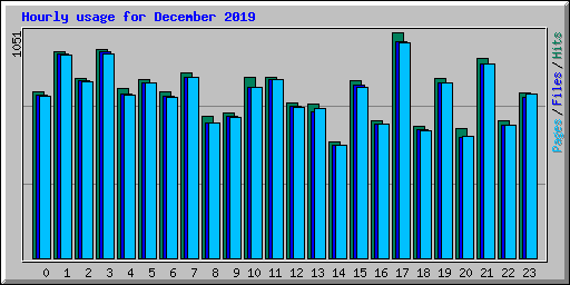 Hourly usage for December 2019