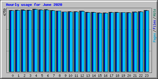 Hourly usage for June 2020