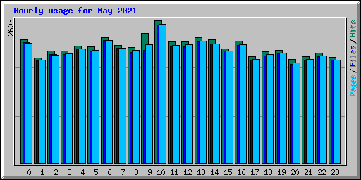 Hourly usage for May 2021