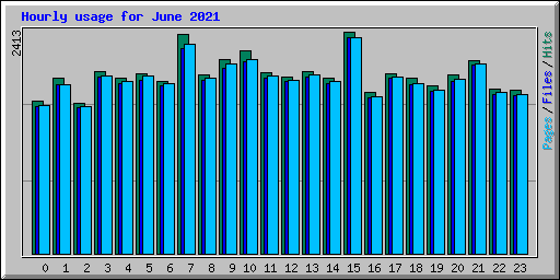 Hourly usage for June 2021