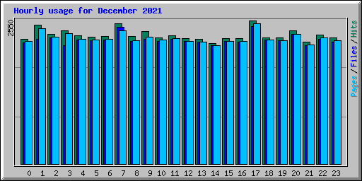 Hourly usage for December 2021