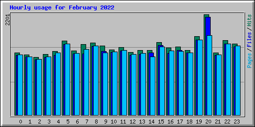 Hourly usage for February 2022