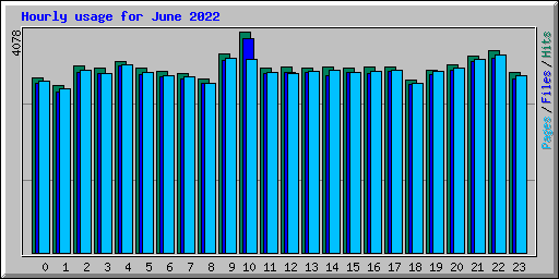 Hourly usage for June 2022