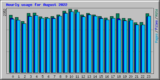 Hourly usage for August 2022