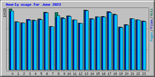 Hourly usage for June 2023