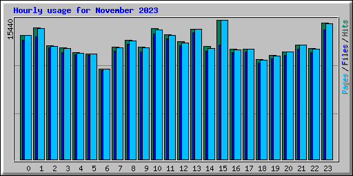 Hourly usage for November 2023