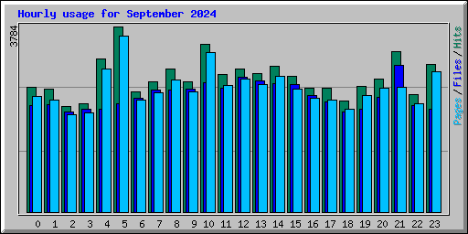 Hourly usage for September 2024