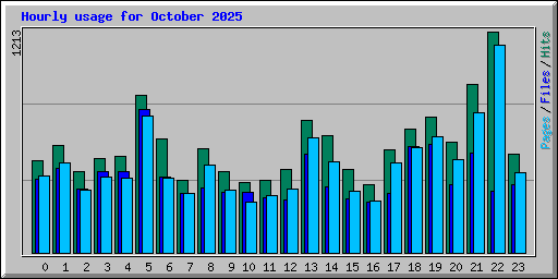 Hourly usage for October 2025